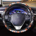 Halloween Themed Argyle Pattern Print Car Steering Wheel Cover