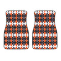 Halloween Themed Argyle Pattern Print Front Car Floor Mats