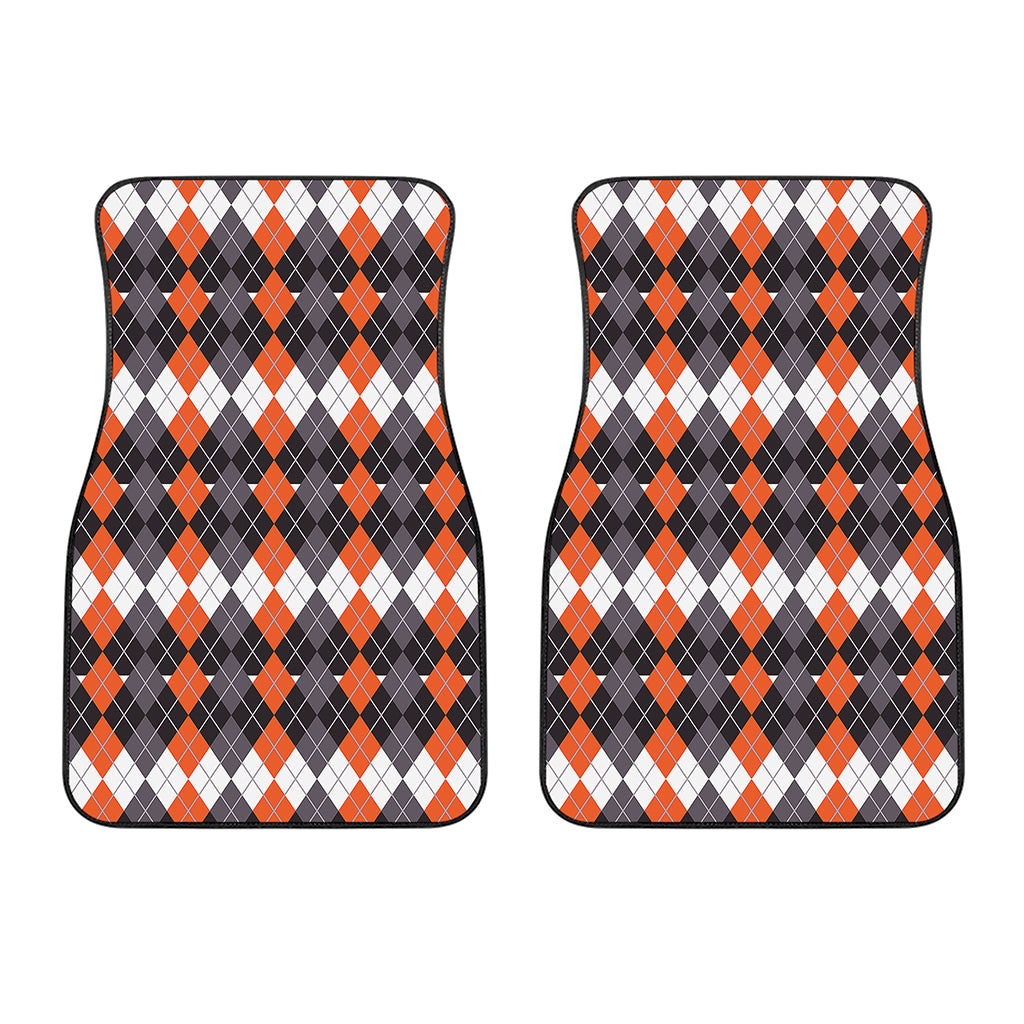 Halloween Themed Argyle Pattern Print Front Car Floor Mats