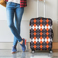 Halloween Themed Argyle Pattern Print Luggage Cover
