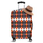 Halloween Themed Argyle Pattern Print Luggage Cover