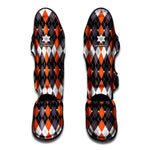 Halloween Themed Argyle Pattern Print Muay Thai Shin Guard