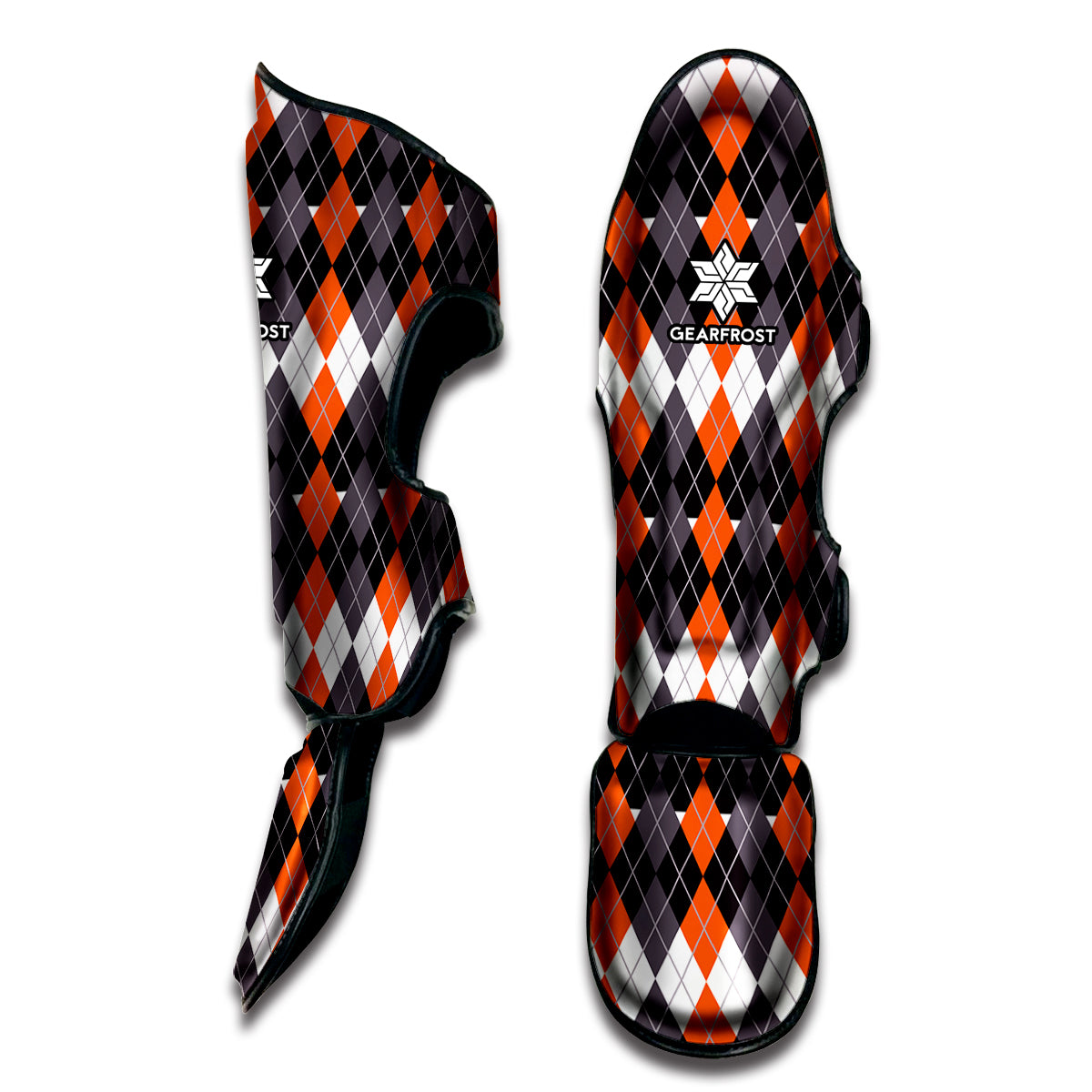 Halloween Themed Argyle Pattern Print Muay Thai Shin Guard