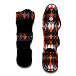 Halloween Themed Argyle Pattern Print Muay Thai Shin Guard