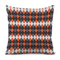 Halloween Themed Argyle Pattern Print Pillow Cover