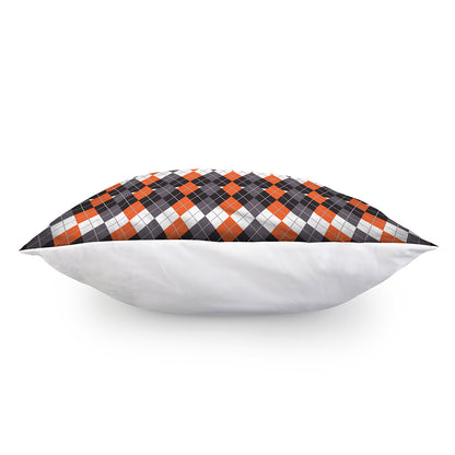 Halloween Themed Argyle Pattern Print Pillow Cover