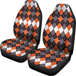 Halloween Themed Argyle Pattern Print Universal Fit Car Seat Covers