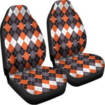 Halloween Themed Argyle Pattern Print Universal Fit Car Seat Covers