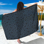 Halloween Vampire Bat Pattern Print Beach Sarong Wrap