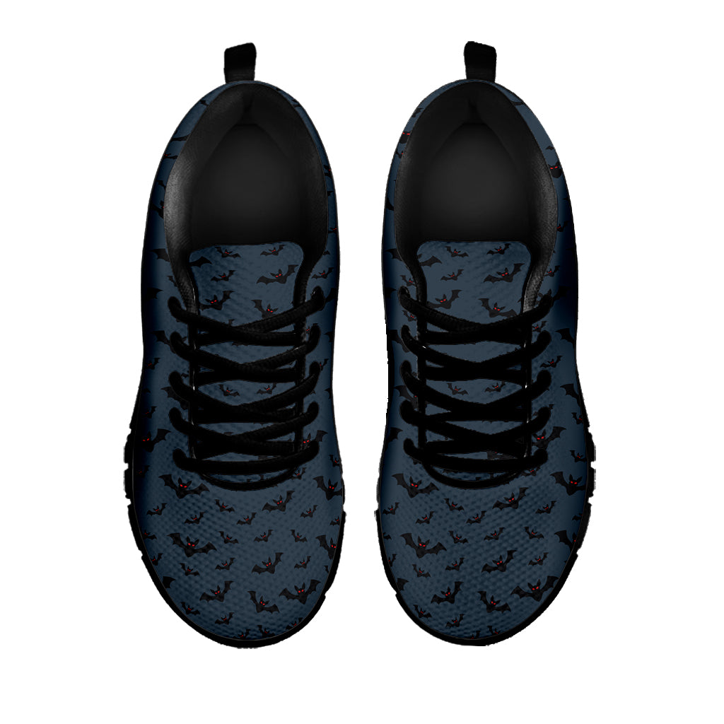 Halloween Vampire Bat Pattern Print Black Sneakers