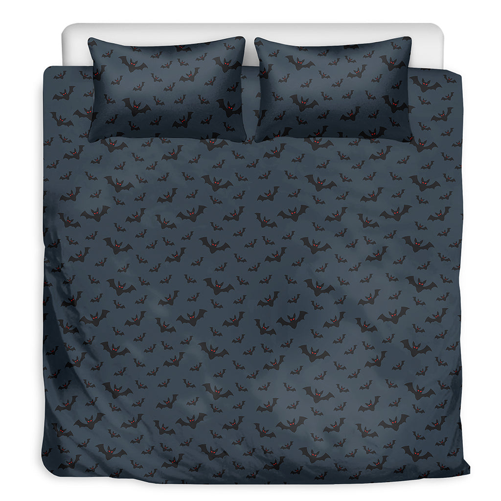 Halloween Vampire Bat Pattern Print Duvet Cover Bedding Set