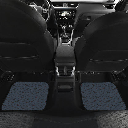 Halloween Vampire Bat Pattern Print Front and Back Car Floor Mats