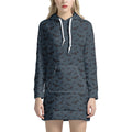 Halloween Vampire Bat Pattern Print Pullover Hoodie Dress