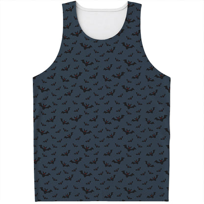Halloween Vampire Bat Pattern Print Men's Tank Top
