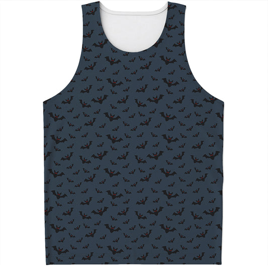 Halloween Vampire Bat Pattern Print Men's Tank Top