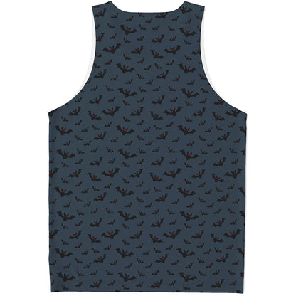 Halloween Vampire Bat Pattern Print Men's Tank Top