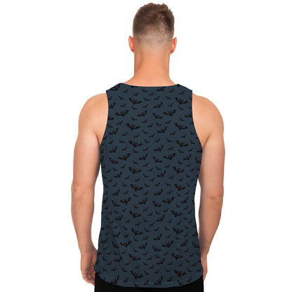Halloween Vampire Bat Pattern Print Men's Tank Top