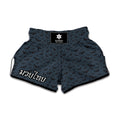 Halloween Vampire Bat Pattern Print Muay Thai Boxing Shorts