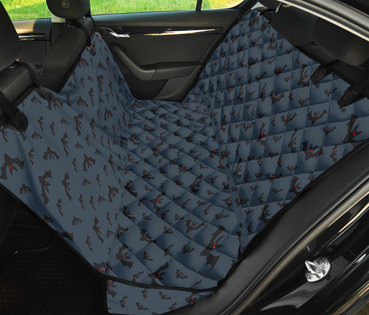 Halloween Vampire Bat Pattern Print Pet Car Back Seat Cover