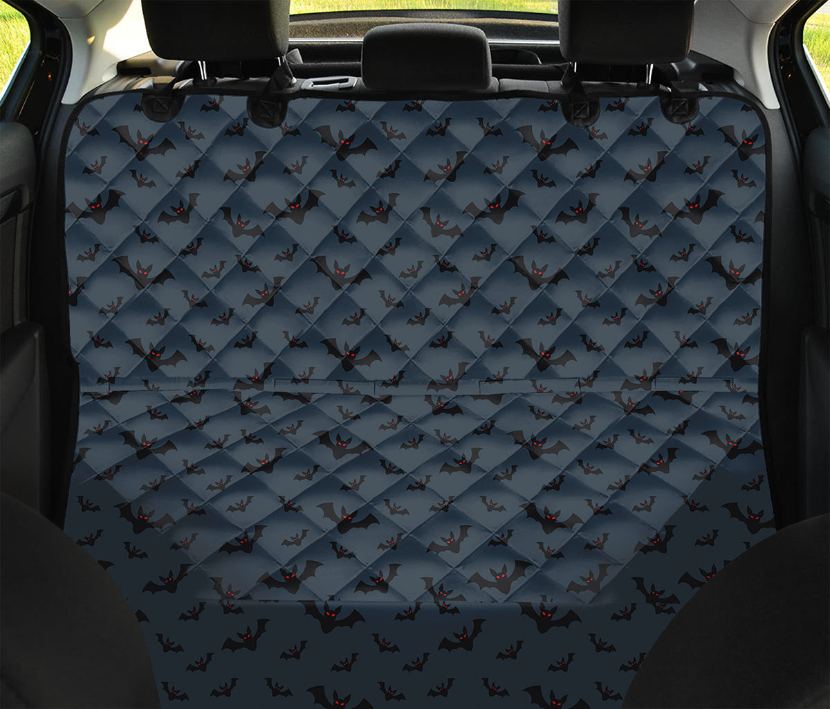 Halloween Vampire Bat Pattern Print Pet Car Back Seat Cover