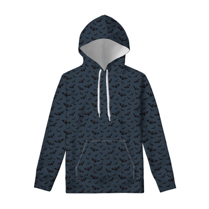 Halloween Vampire Bat Pattern Print Pullover Hoodie