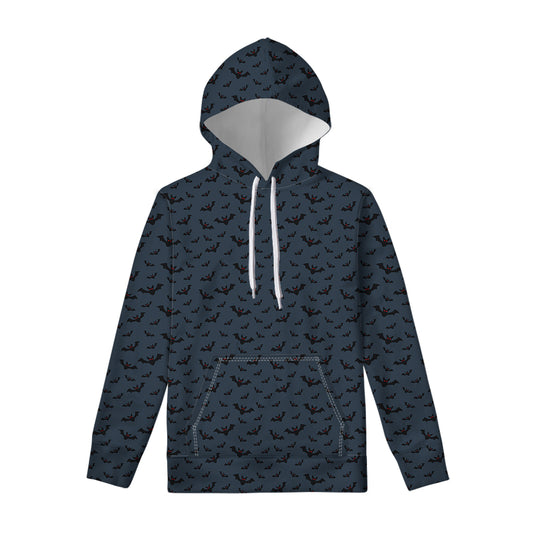 Halloween Vampire Bat Pattern Print Pullover Hoodie