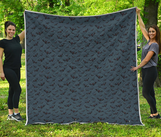 Halloween Vampire Bat Pattern Print Quilt