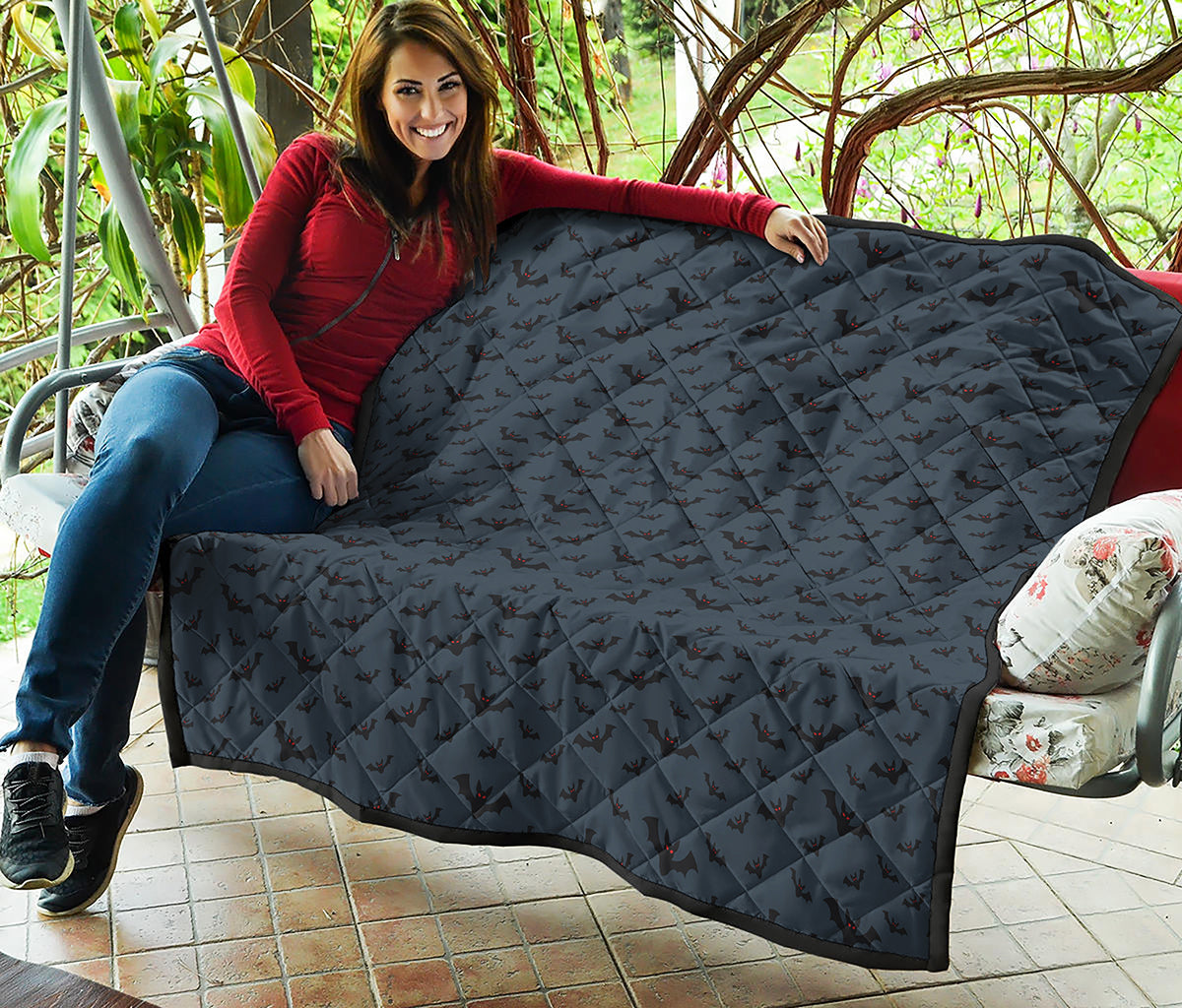 Halloween Vampire Bat Pattern Print Quilt