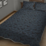 Halloween Vampire Bat Pattern Print Quilt Bed Set
