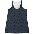 Halloween Vampire Bat Pattern Print Women's Racerback Tank Top