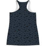 Halloween Vampire Bat Pattern Print Women's Racerback Tank Top