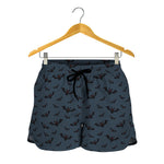 Halloween Vampire Bat Pattern Print Women's Shorts