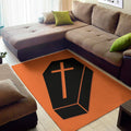 Halloween Vampire Coffin Print Floor Mat