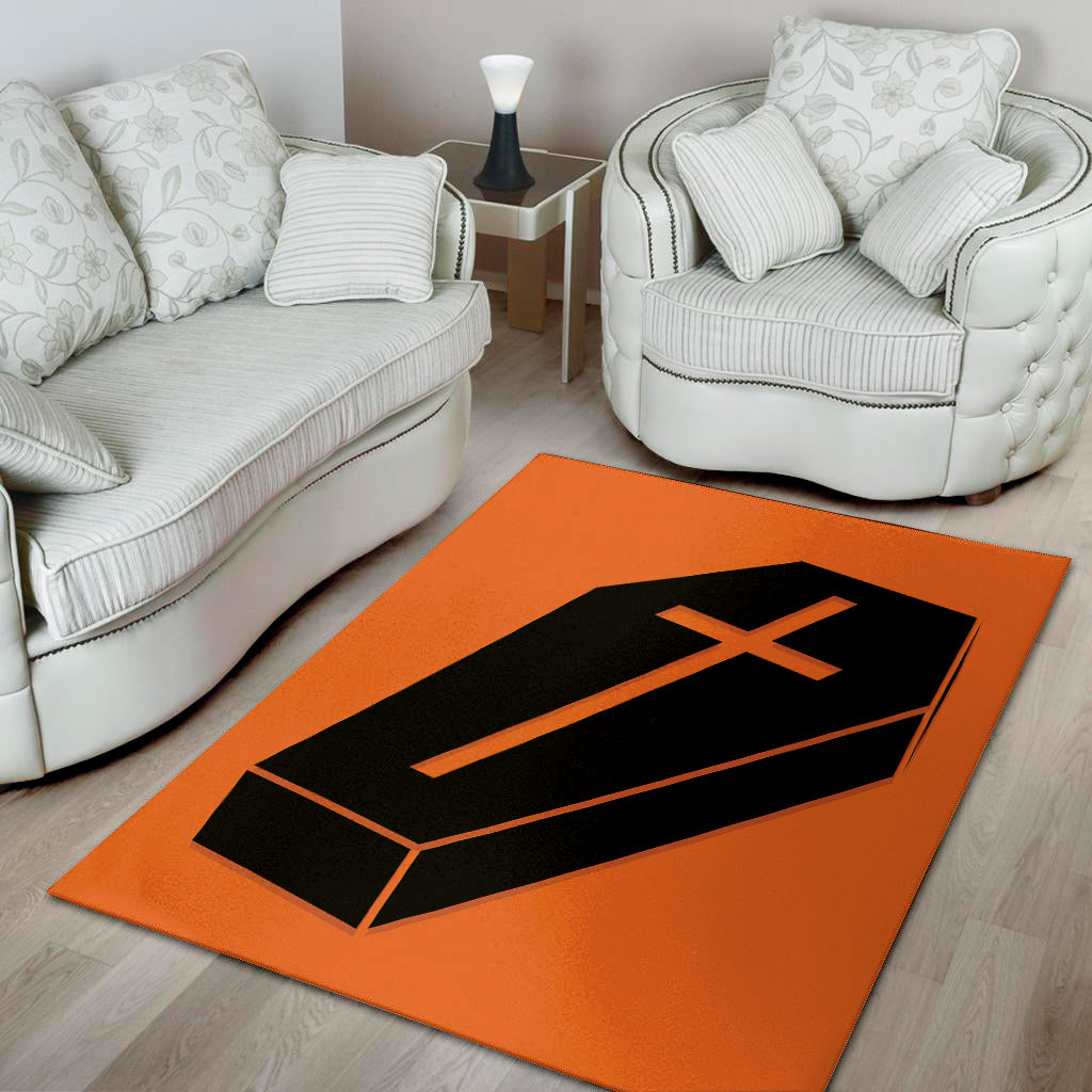 Halloween Vampire Coffin Print Area Rug