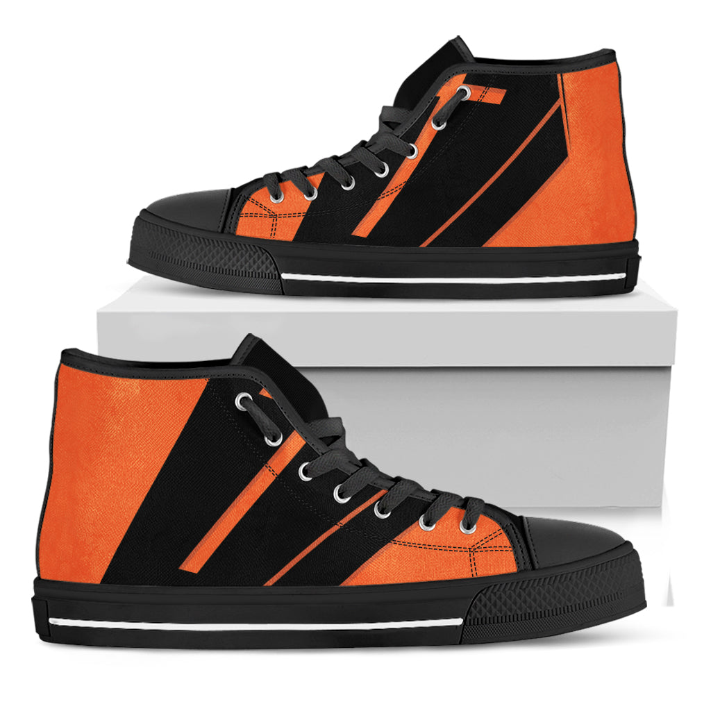 Halloween Vampire Coffin Print Black High Top Shoes
