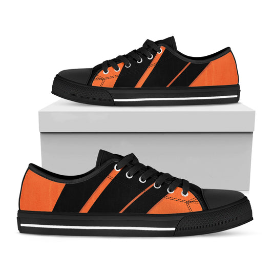 Halloween Vampire Coffin Print Black Low Top Shoes 