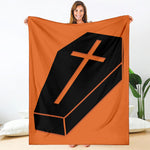 Halloween Vampire Coffin Print Blanket