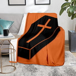 Halloween Vampire Coffin Print Blanket