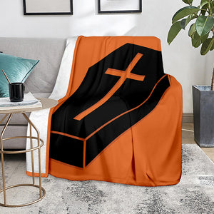 Halloween Vampire Coffin Print Blanket