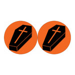 Halloween Vampire Coffin Print Car Coasters