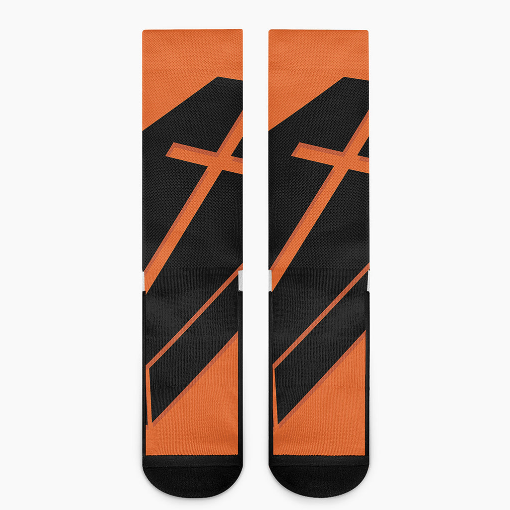 Halloween Vampire Coffin Print Crew Socks
