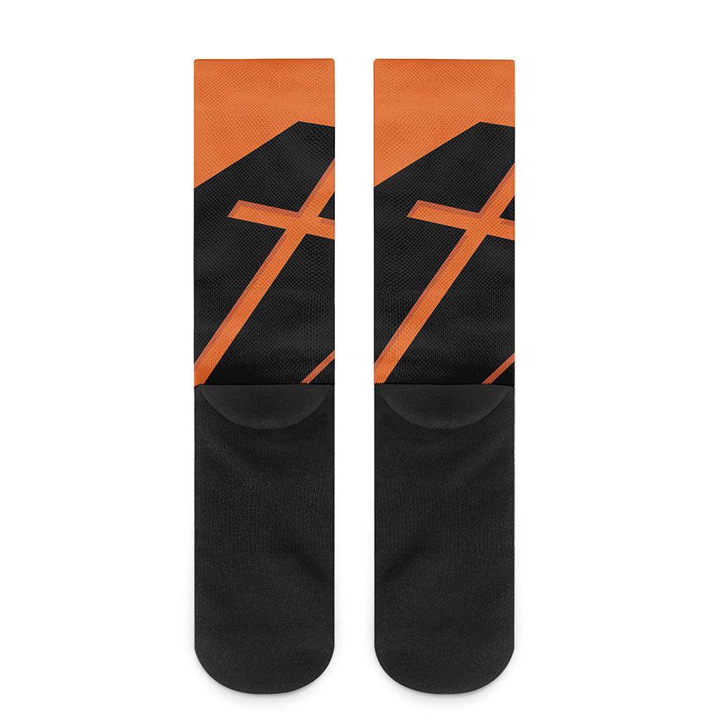 Halloween Vampire Coffin Print Crew Socks