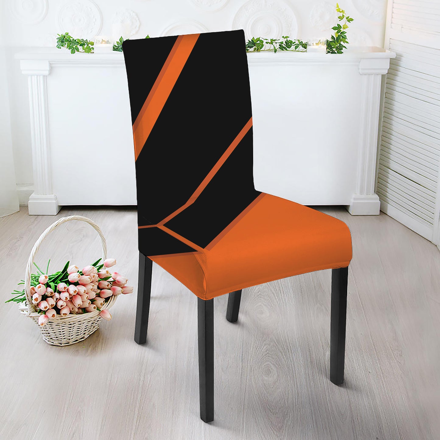 Halloween Vampire Coffin Print Dining Chair Slipcover