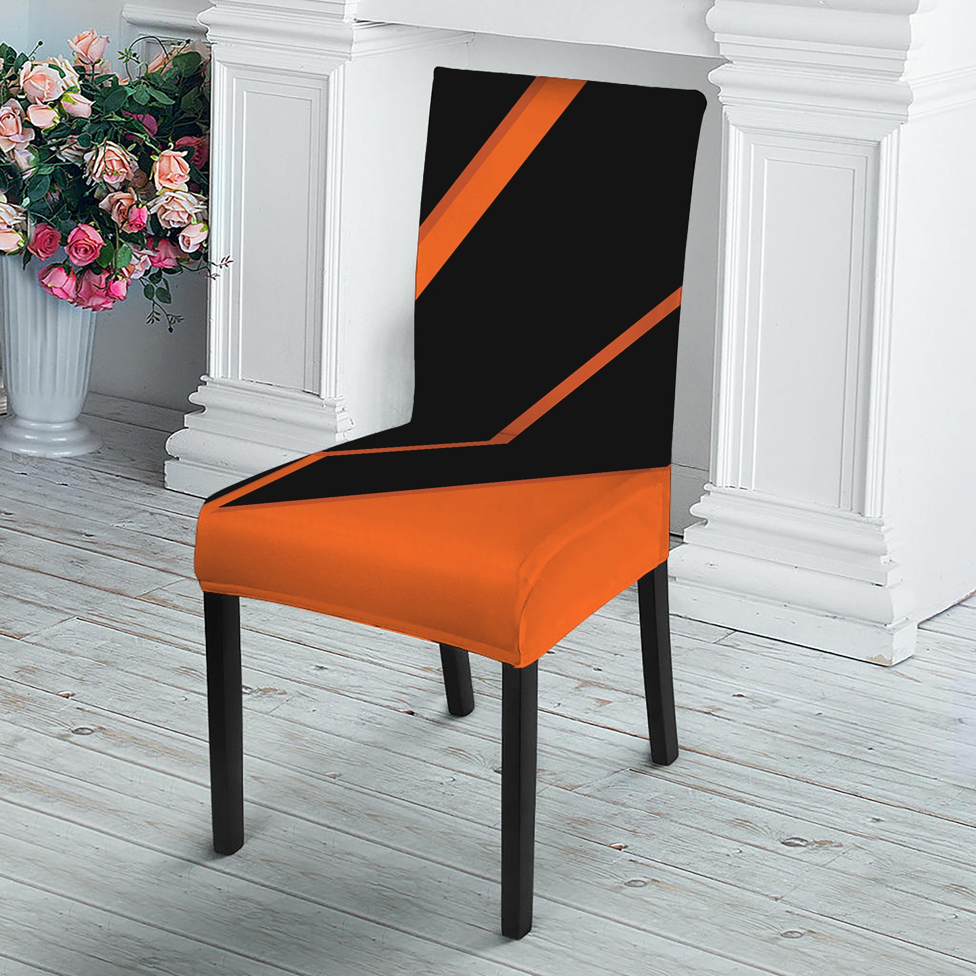 Halloween Vampire Coffin Print Dining Chair Slipcover