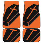 Halloween Vampire Coffin Print Front and Back Car Floor Mats