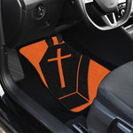 Halloween Vampire Coffin Print Front and Back Car Floor Mats