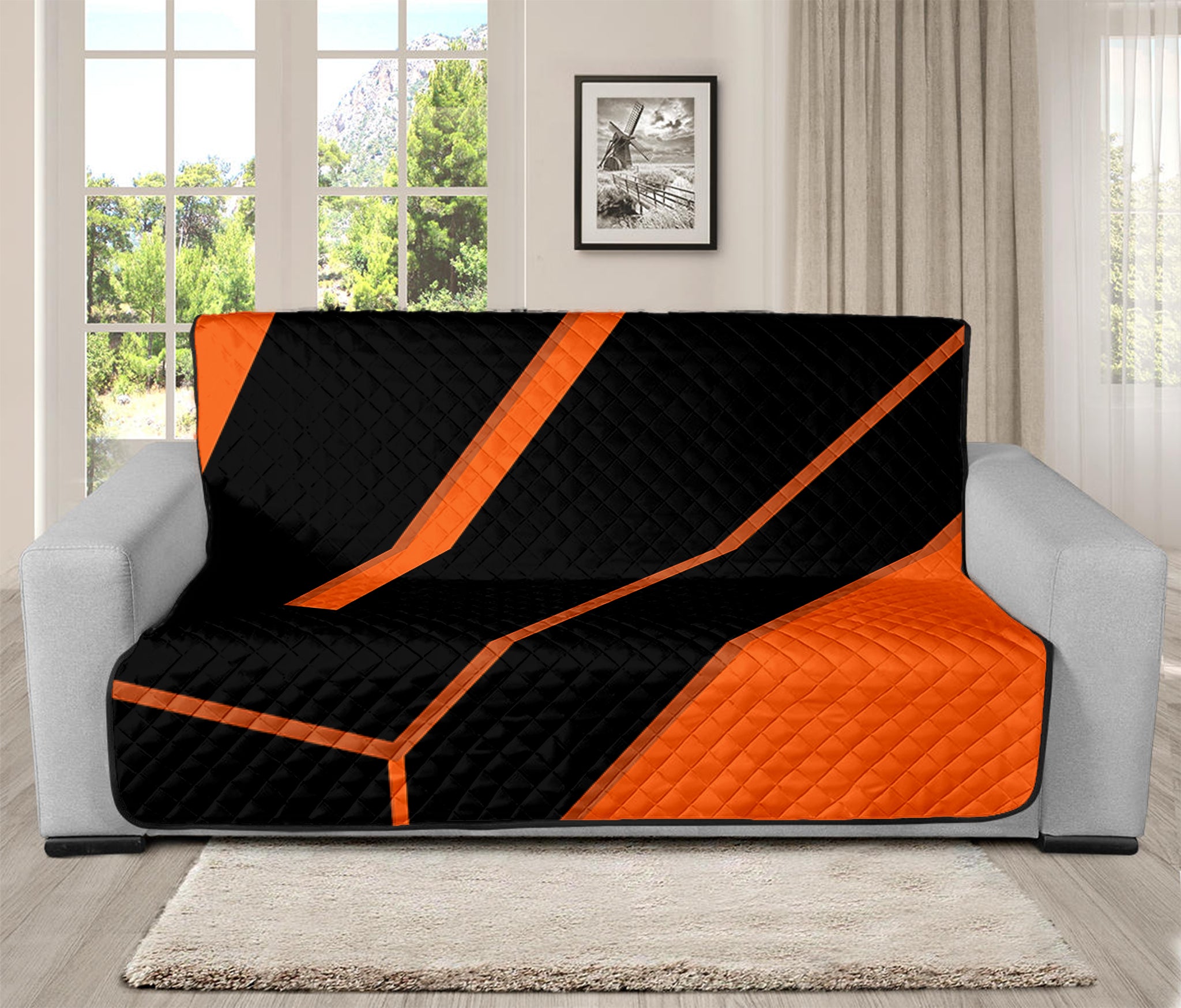 Halloween Vampire Coffin Print Futon Protector