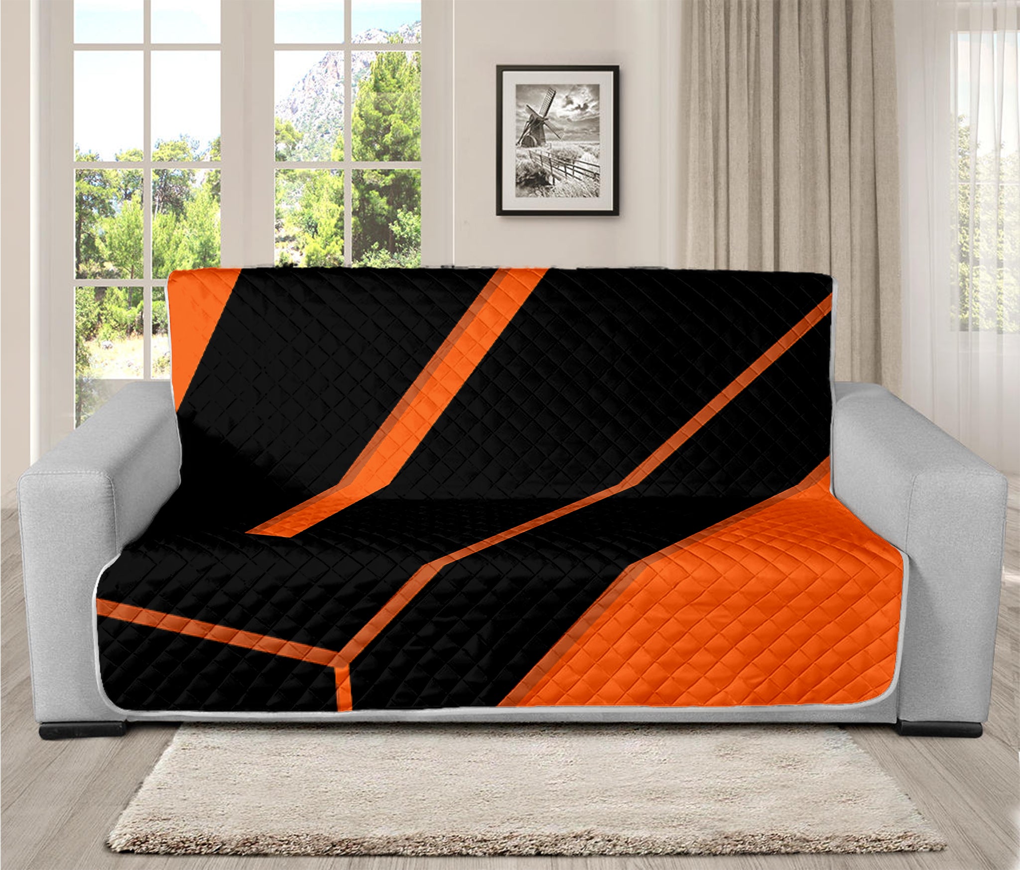 Halloween Vampire Coffin Print Futon Protector