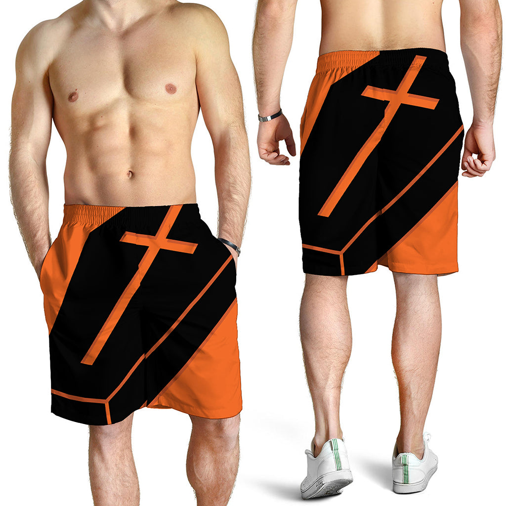 Halloween Vampire Coffin Print Men's Shorts