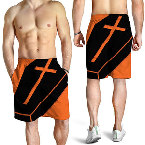 Halloween Vampire Coffin Print Men's Shorts